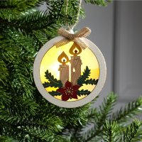 Елочная игрушка Luazon Lighting Шар со свечками 6117337