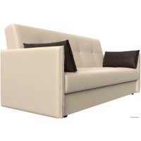 Диван Лига диванов Лига-018 117884 (экокожа бежевый/подушки коричневый)