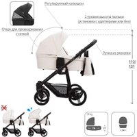Универсальная коляска BEBETTO Explorer Air Pro (2 в 1, 01/черная рама)
