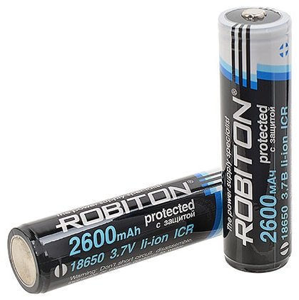 

Аккумулятор Robiton 18650 2600mAh с защитой [2.6/Li18650]