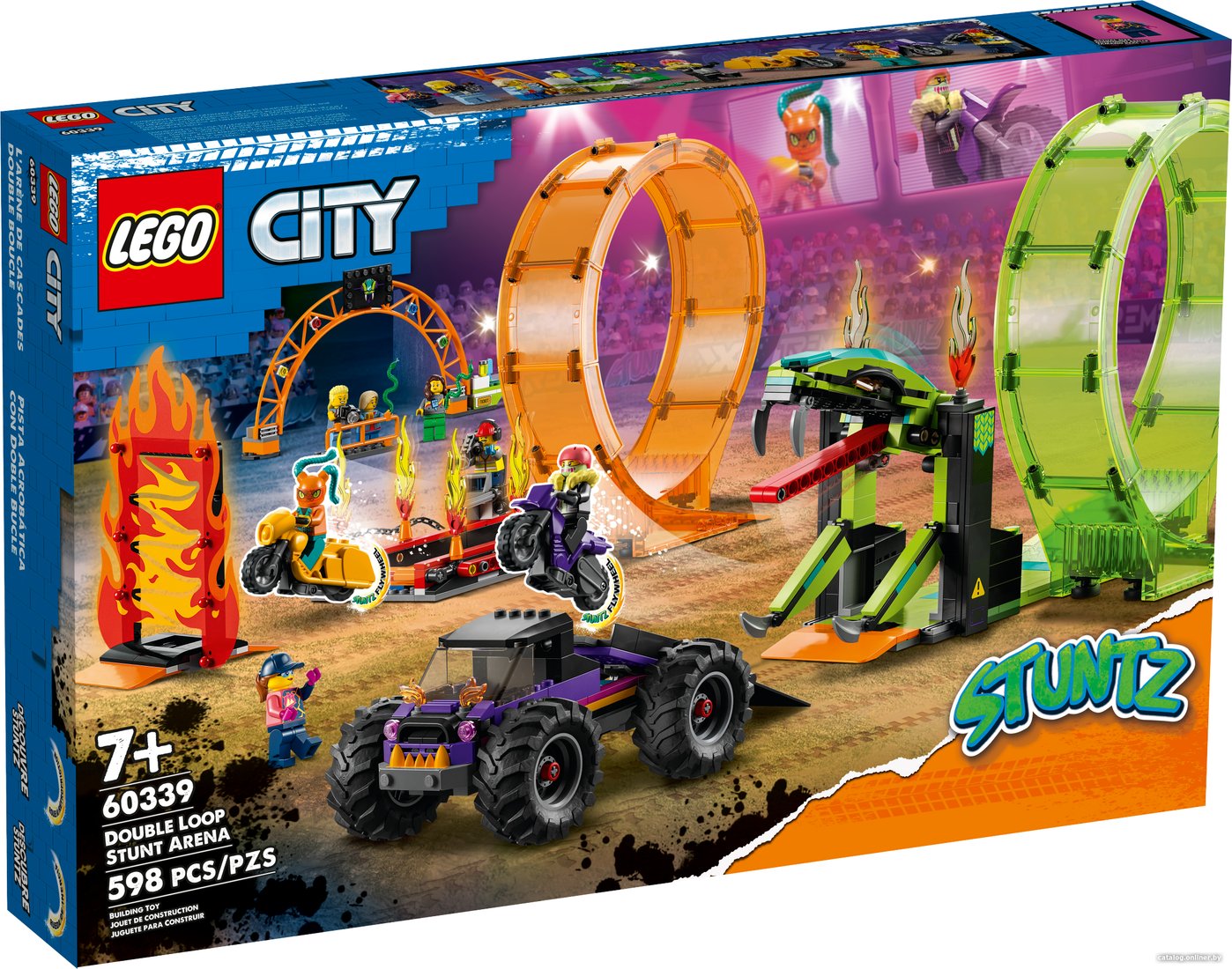 Конструктор LEGO City 60339 Трюковая арена Двойная петля