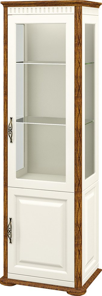 

Шкаф-витрина Elva Лазаро NEM03HS-1D1V-640/2000/480 (26) (крем/дуб кантри)