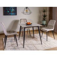 Кухонный стол Signal Rion 80/80 (белый лак/черный)