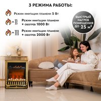 Электрокамин Planta PFP-FS400 (золотистый)