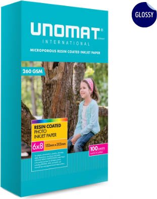 

Фотобумага UNOMAT Inkjet Photo Paper 6x8 Glossy 6х8" 260 гр/м2 100 л UNM-PP-6X8-GL