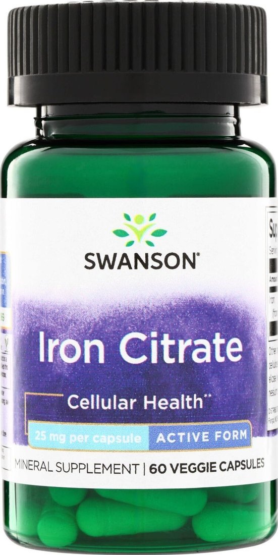 

БАД Swanson Iron Citrate 25 мг (60 капсул)