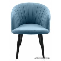 Стул Гальваник Камино-гранде (эмаль черный муар/Catania Dusty Blue)