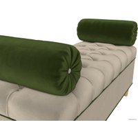 Банкетка Лига диванов Глория 113671 (микровельвет бежевый/зеленый/зеленый)