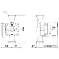 Циркуляционный насос Grundfos UPS 32-100 180