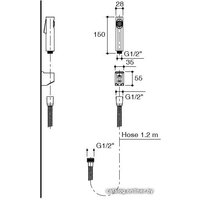 Гигиенический душ Jacob Delafon Cuff E98100-CP