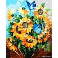 Картина по номерам Белоснежка Летний букет 095-AB