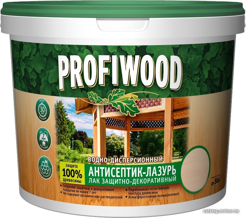 Антисептик Profiwood антисептик-лазурь водно-дисперсионный (махагон, 2.5 л)