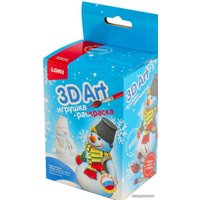 Набор для рисования Lori 3D Art. Новогодний. Игрушка-раскраска Забавный снеговик Ир-019