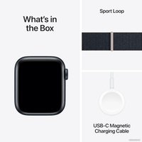 Умные часы Apple Watch SE 2 40 мм (алюминиевый корпус, полуночный/полуночный, нейлоновый ремешок)
