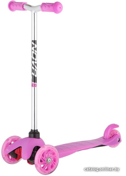 Трехколесный самокат Novatrack Disco-kids Start 120DISCOKIDS.PN20 (розовый)