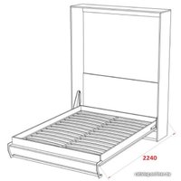 Кровать-трансформер Макс Стайл Smart 18мм 160x200 (дуб бардолино натуральный Н1145 ST10)