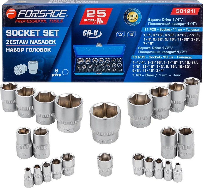 

Набор головок слесарных FORSAGE F-50121I (59235)