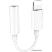 Адаптер Hoco LS34 3.5 мм - Lightning (0.12 м, белый)