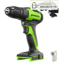 Дрель-шуруповерт Greenworks GD24DD35K2 3704007CUC (с 2-мя АКБ)