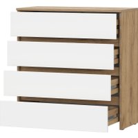 Комод NN мебель МС Некст К 4 ящика (дуб золотой/белый) в Гомеле