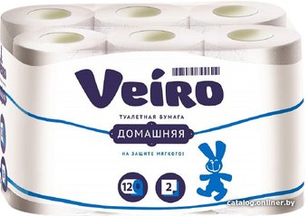 Туалетная бумага Veiro Домашняя двухслойная (12 рулонов)