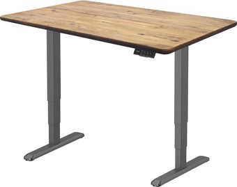 Стол с регулировкой высоты ErgoSmart Wooden Unique Ergo Desk 1200х600х27 мм (прямой край, дуб натуральный/черный)