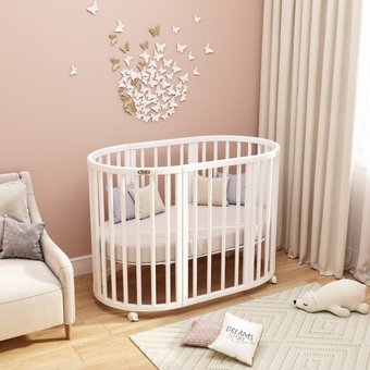 Кроватка-трансформер Dreams Премиум 1020 (белый)