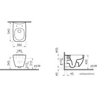 Унитаз подвесной Vitra Shift Rim-Ex 7742B003-0075 (без сиденья)