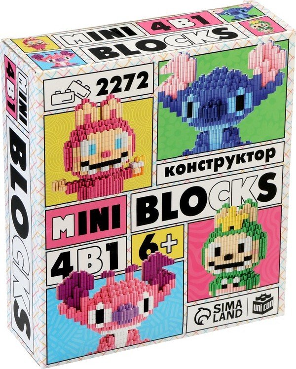 Конструктор Unicon Mini Blocks. Веселые друзья 10901289