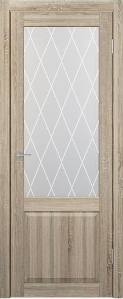 

Межкомнатная дверь Юркас Stark ST24 ДО 60x200 (сонома дуб, стекло матовое ромб крупный)