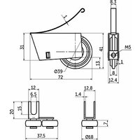 Система раздвижных дверей AKS Senator открытый усиленный 80 кг