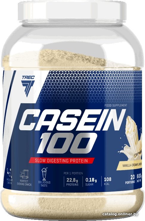 Казеин (мицеллярный) Trec Nutrition Casein 100 (сливочно-ванильный, 600 г)