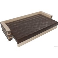 Диван Лига диванов Венеция 27960 (экокожа, коричневый/бежевый)