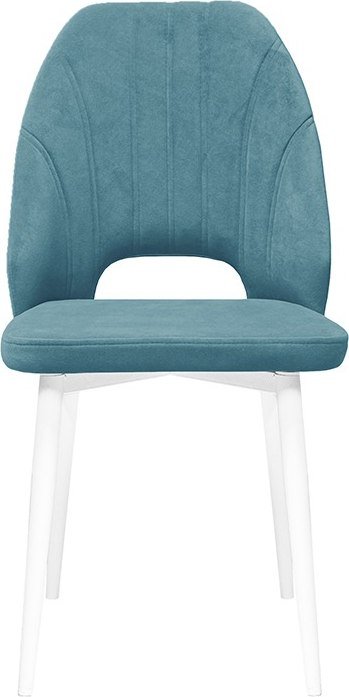 

Стул Трия Капри конус Т2 исп.2 (белый муар/велюр бирюзовый)