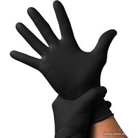 Нитровиниловые перчатки Wally Plastic S 100 шт (черный)
