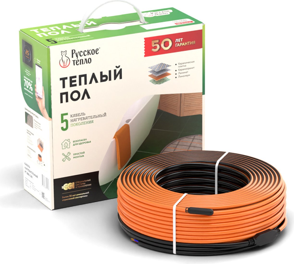 

Нагревательный кабель Русское тепло РТ-960-47.0 2285247