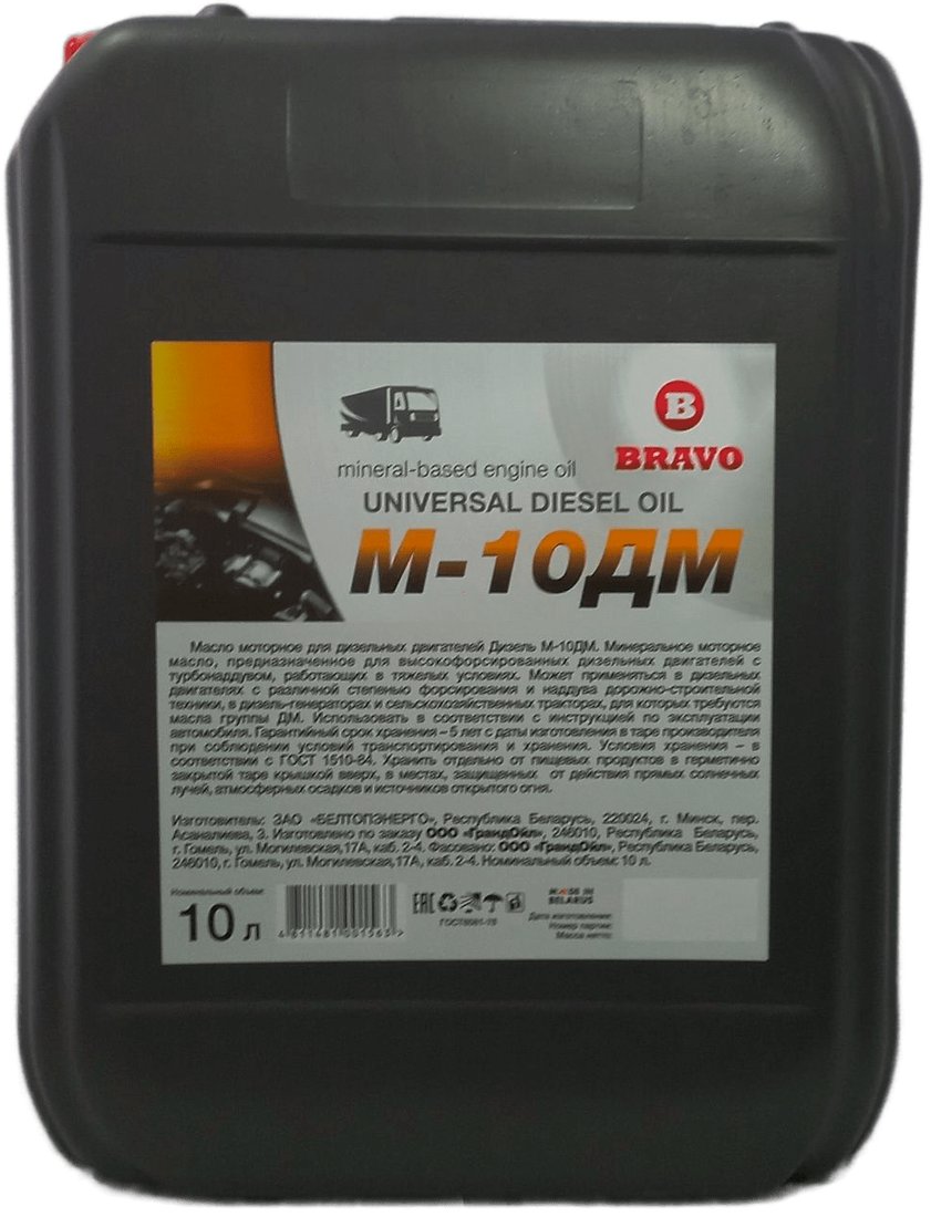 

Моторное масло Bravo М-10ДМ 10л
