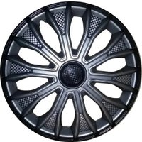 Набор колпаков на диски Lion Волтек 14" карбон пруж. LW1461 (2шт, черный глянец)