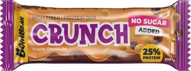 

Протеиновый батончик Bombbar Crunch (50 г, чизкейк шоколадный брауни)