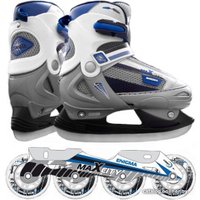 Роликовые коньки MaxCity Enigma Combo Boy (р. 30-33, серый/синий)