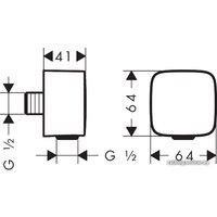 Шланговое подключение Hansgrohe FixFit 26457000