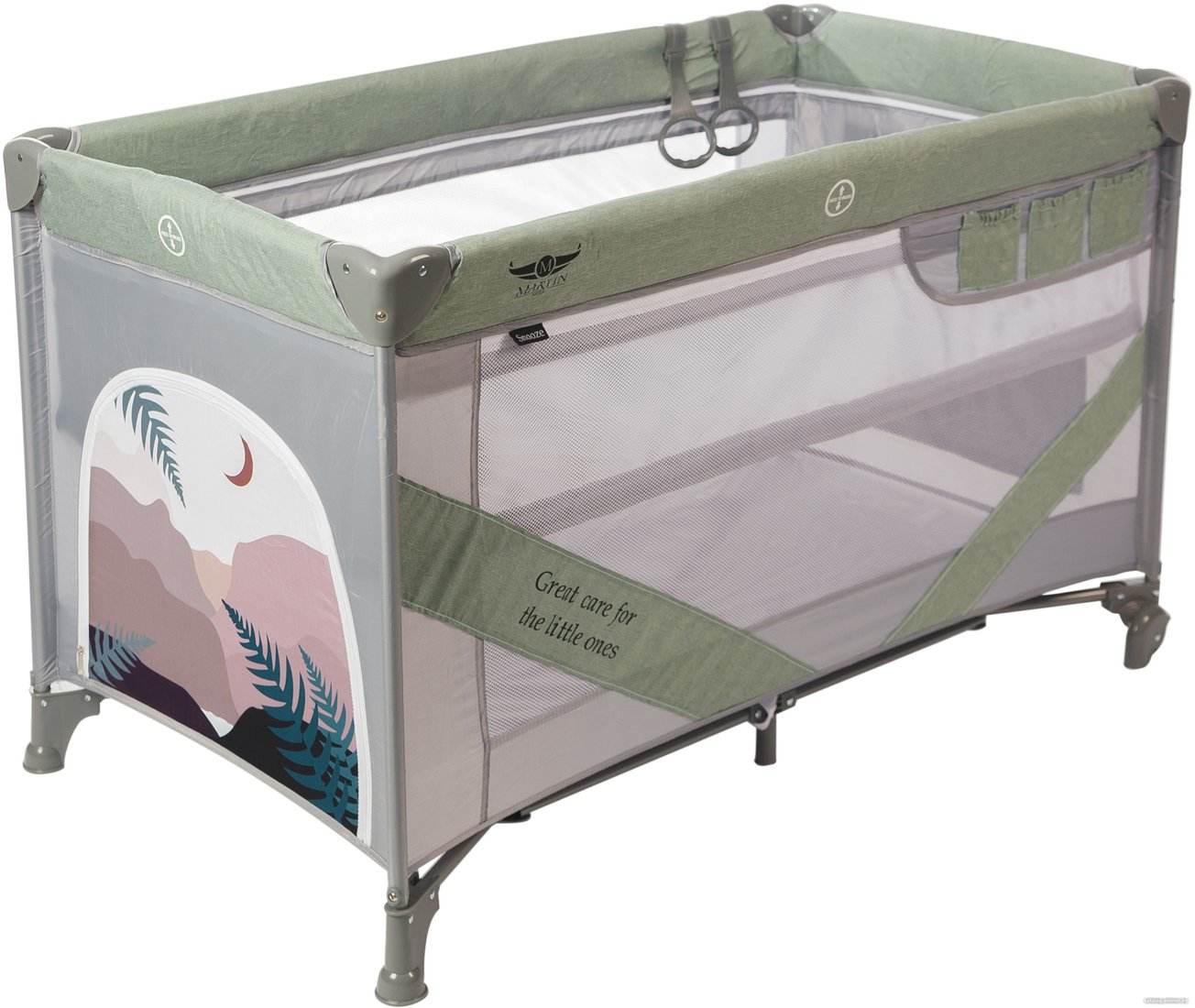 Манеж-кровать Martin Noir Snooze (swiss alp)