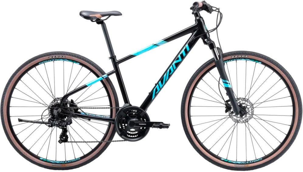 Велосипед Avanti X-Plorer 1W S 2025 (черный/голубой)