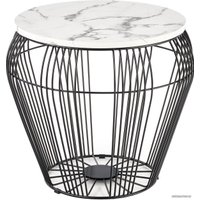 Журнальный столик Halmar Adrianna (белый мрамор/черный)