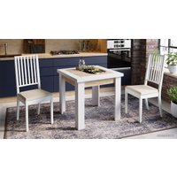 Кухонный стол Трия Хьюстон тип 3 (белый/дуб крафт золото)