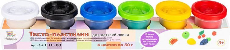 

Тесто для лепки Hobbius CTL-03 (6 цв)