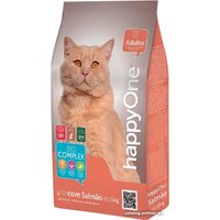 Сухой корм для кошек HappyOne Salmon (с эффектом вывода шерсти с лососем) 10 кг