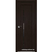 Межкомнатная дверь ProfilDoors 2.70XN L 70x190 (дарк браун, стекло дождь черный)