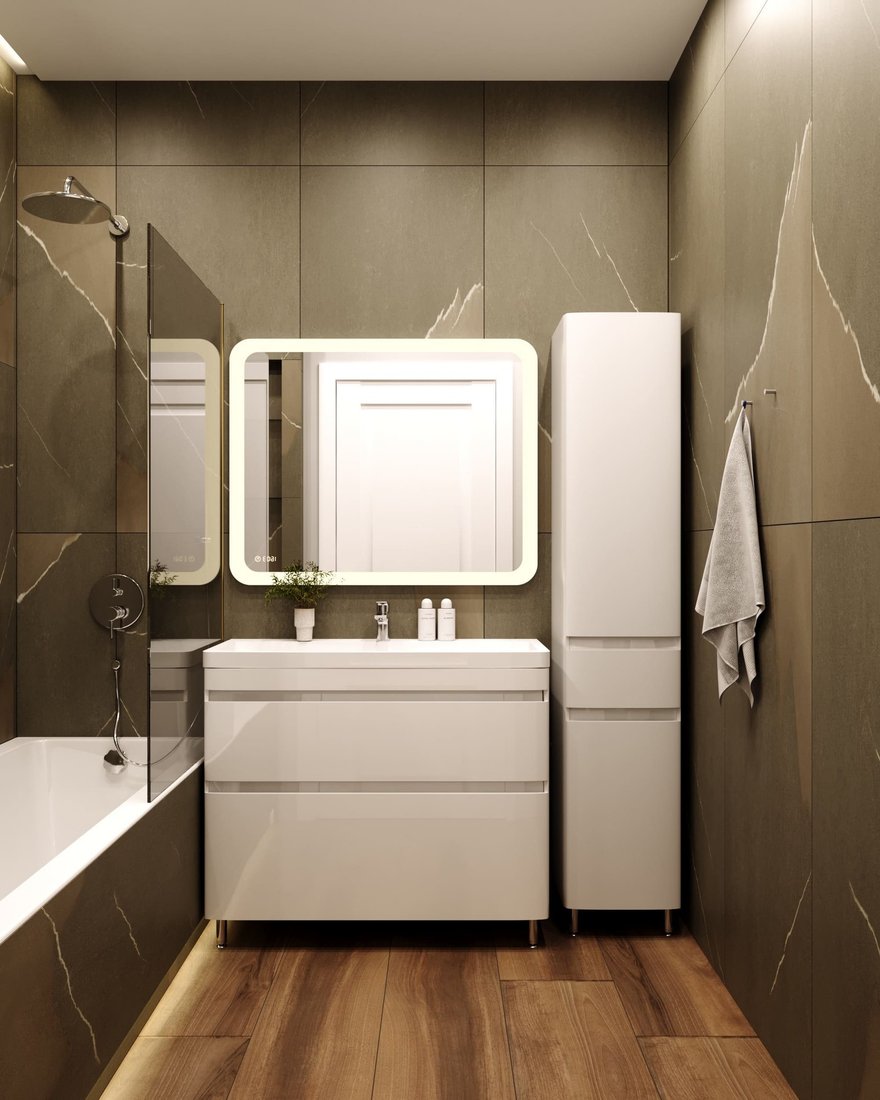 

Symbolite Тумба под умывальник Атлантика 100 Люкс Plus + Атлантика 100 (белый)