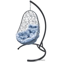 Подвесное кресло M-Group Овал 11140309 (серый ротанг/серая подушка)